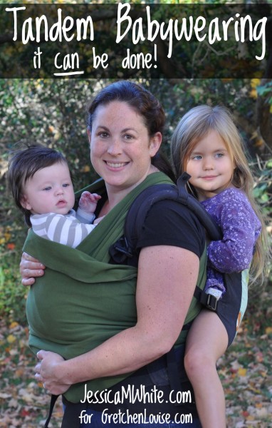 Tandem Babywearing: It Can Be Done! from JessicaMWhite.com for GretchenLouise.com